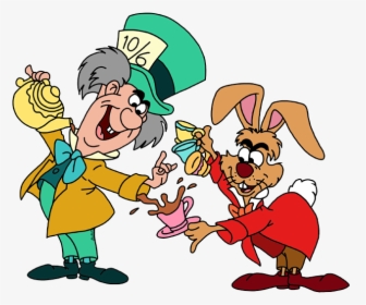 Transparent Alice In Wonderland Clip Art - Mad Hatter And March Hare Clipart, HD Png Download, Transparent PNG