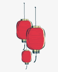 Painted Paper Chinese Hand Lantern Png Download Free - Chinese Lantern Vector Png, Transparent Png, Transparent PNG