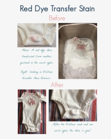 Before And After Pictures Of A Red Dye Transfer Stain - Briefs, HD Png Download, Transparent PNG
