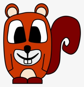 Squirrel, Big Eyes, Cartoon Animal, Rev - Squirrel Cartoon With Big Eyes, HD Png Download, Transparent PNG