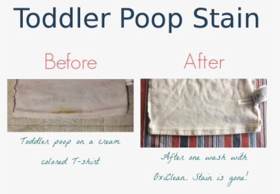 Before And After Pictures Of A Toddler Poop Stain Treated - Beige, HD Png Download, Transparent PNG