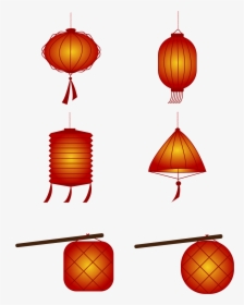 Lantern Red New Year Festive Png And Vector Image - Paper Lantern, Transparent Png, Transparent PNG