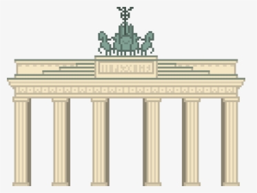 A Pixel Version Of The Brandenburg Gate In - Brandenburg Gate Png, Transparent Png, Transparent PNG