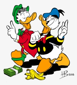 Donald Duck Png Image - Donald Duck And Gladstone Gander, Transparent Png, Transparent PNG