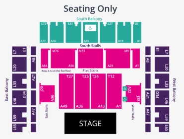 Bc Seating Plan Sep2016 - Brighton Centre Brighton Seating Plan, HD Png Download, Transparent PNG