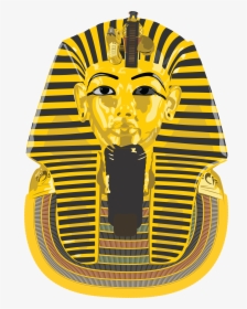 Free Clipart Of An Ancient Egyptian Death Mask For - King Tut Mask Drawing, HD Png Download, Transparent PNG