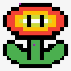 Pixilart Mario Flower By Anonymous - Fire Flower Pixel Art, HD Png Download, Transparent PNG