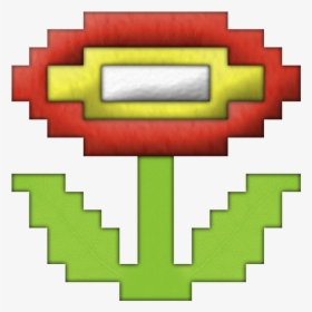 Super Mario Fire Flower 8 Bit, HD Png Download, Transparent PNG