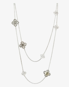 Necklace White Gold Sautoir Diamonds - Necklace, HD Png Download, Transparent PNG