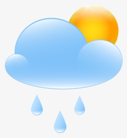 Partly Cloudy With Sun And Rain Weather Icon Png Clip, Transparent Png, Transparent PNG