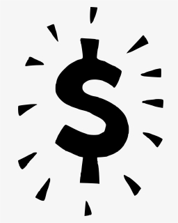 Money Sign Clipart Black And White, HD Png Download, Transparent PNG