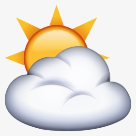 Sun With Cloud Emoji, HD Png Download, Transparent PNG