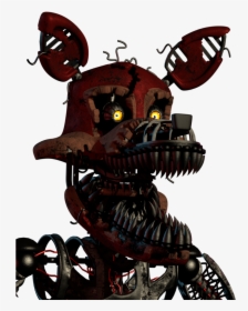 Five Nights At Freddy S 4 Nightmare Jump Scare - Nightmare Foxy, HD Png Download, Transparent PNG