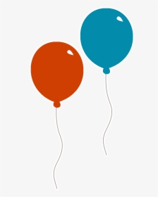 Balloon Red Blue Clip Art - 2 Balloons Clipart, HD Png Download, Transparent PNG