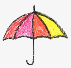 Wetlands Drawing Crayon - Crayon Drawing Of Umbrella, HD Png Download, Transparent PNG