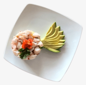 La Carreta S Ceviche With Shrimp And Avocado On A Plate - Sashimi, HD Png Download, Transparent PNG