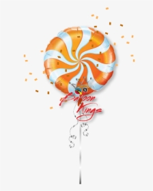 Candy Swirl Orange - Yellow Candy Swirl Foil Balloon, HD Png Download, Transparent PNG