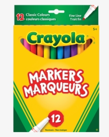 Crayola 12 Pack Fine Tip Markers, HD Png Download, Transparent PNG