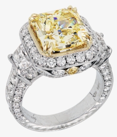 Yellow Diamond Ring - Jack Kelege Yellow Diamond Ring, HD Png Download, Transparent PNG