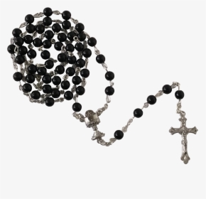 First Communion Black Rosary - Bead, HD Png Download, Transparent PNG
