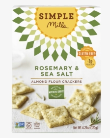 Simple Mills Rosemary & Sea Salt Crackers - Rosemary Sea Salt Cracker, HD Png Download, Transparent PNG