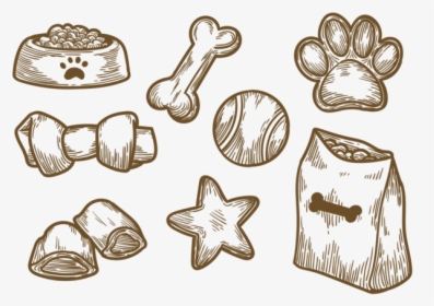 Dog Biscuit Icons Vector - Dog Biscuit Drawing, HD Png Download, Transparent PNG