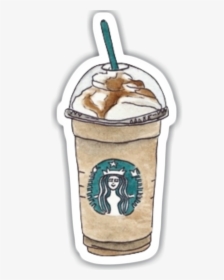 Coffee Iced Chocolate Hot Starbucks Emoji Clipart - Starbucks Cup Logo Drawing, HD Png Download, Transparent PNG