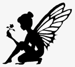 #disney #tinkerbell #silhoutte - Free Fairy Silhouette Printables, HD Png Download, Transparent PNG
