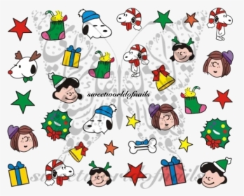 Snoopy Christmas Nail Art Nail Water Decals - 白雪 公主 指甲 貼, HD Png Download, Transparent PNG