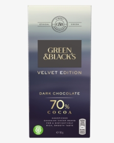 Green & Black S 70% Dark Chocolate 90g Bar - Cosmetics, HD Png Download, Transparent PNG