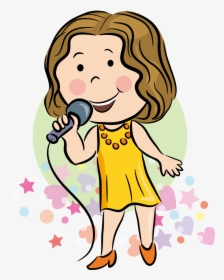 Transparent Singing Clip Art - Singing Girl Clipart Png, Png Download, Transparent PNG