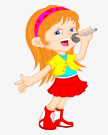 Transparent Singing Clip Art - Girl Singing Clipart, HD Png Download, Transparent PNG