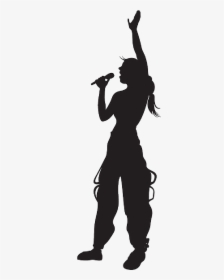 Silhouette Of Girl Singing , Png Download - Singing Silhouette Png Transparent, Png Download, Transparent PNG