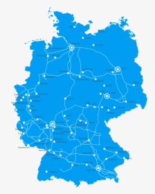 Relined Network Germany - Germany Map Png Free, Transparent Png, Transparent PNG