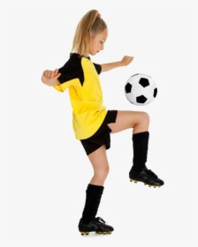 Girls Football Png - Girl Playing Soccer Png, Transparent Png, Transparent PNG