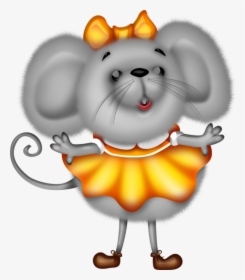 Clipart Rat Country Mouse - Cute 3d Souris Tubes, HD Png Download, Transparent PNG