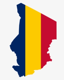 Angle,yellow,graphic Design - Chad Map And Flag, HD Png Download, Transparent PNG