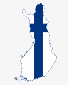 Clipart Finland Map With Flag Country Western Clip - Finland Map With Flag, HD Png Download, Transparent PNG