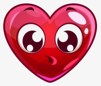 Sad Heart Png Transparent Image - Cartoon Heart With Face, Png Download, Transparent PNG
