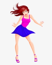 Dance Girl Transparent Images Png - Transparent Girl Dancing Cartoon, Png Download, Transparent PNG