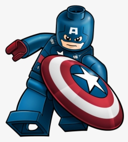 Captain Marvel Clipart Cartoon - Lego Captain America Cartoon, HD Png Download, Transparent PNG