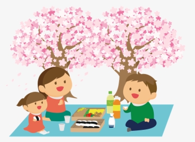 Cherry Blossom Viewing - Cherry Blossom Viewing Cartoon, HD Png Download, Transparent PNG