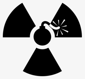 Atomic Blast Clipart - Radiation Symbol Black And White, HD Png Download, Transparent PNG