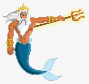 Little Mermaid Characters King Triton - Little Mermaid Characters Png, Transparent Png, Transparent PNG
