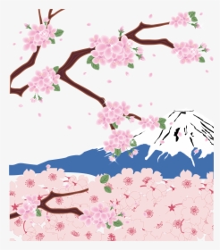 Mount Fuji Cherry Blossom Clipart - Cherry Blossom Png Transparent, Png Download, Transparent PNG
