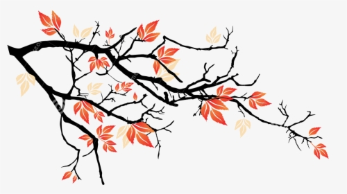 Transparent Falling Petals Png - Tree Branches Falling Petals Illustration, Png Download, Transparent PNG
