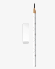 White Pencil And Eraser Png Clip Art, Transparent Png, Transparent PNG