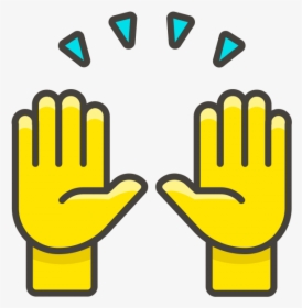 Transparent Football Emoji Png - Raising Hands Emoji Vector, Png Download, Transparent PNG