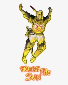 Traise Sun Dark Souls Ii Dark Souls T-shirt Yellow - Solaire Dark Souls Meme, HD Png Download, Transparent PNG