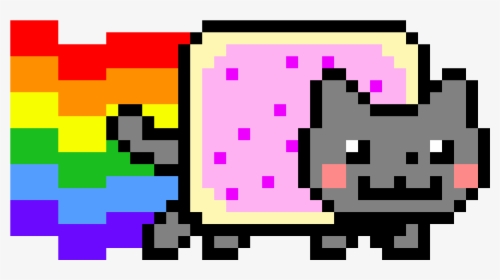 Transparent Lps Cat Png - Nyan Cat Pixel Art, Png Download, Transparent PNG